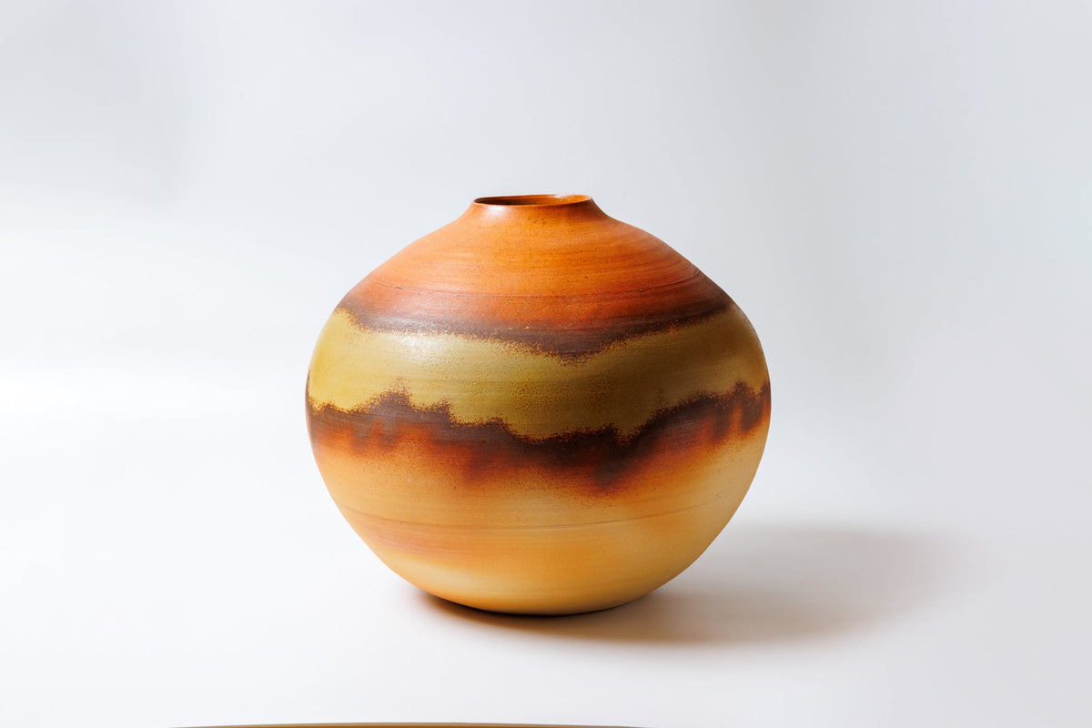 萩緋色鉄釉丸壷 | artrip山口