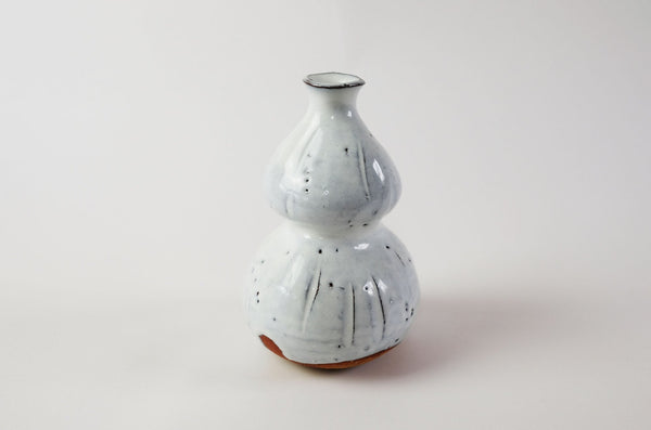【美品】萩焼 瓢花入 納富鳥雲 大華山 共箱 栞 茶道具 花器 花瓶 瓢箪 白萩瓢花入 | artrip山口