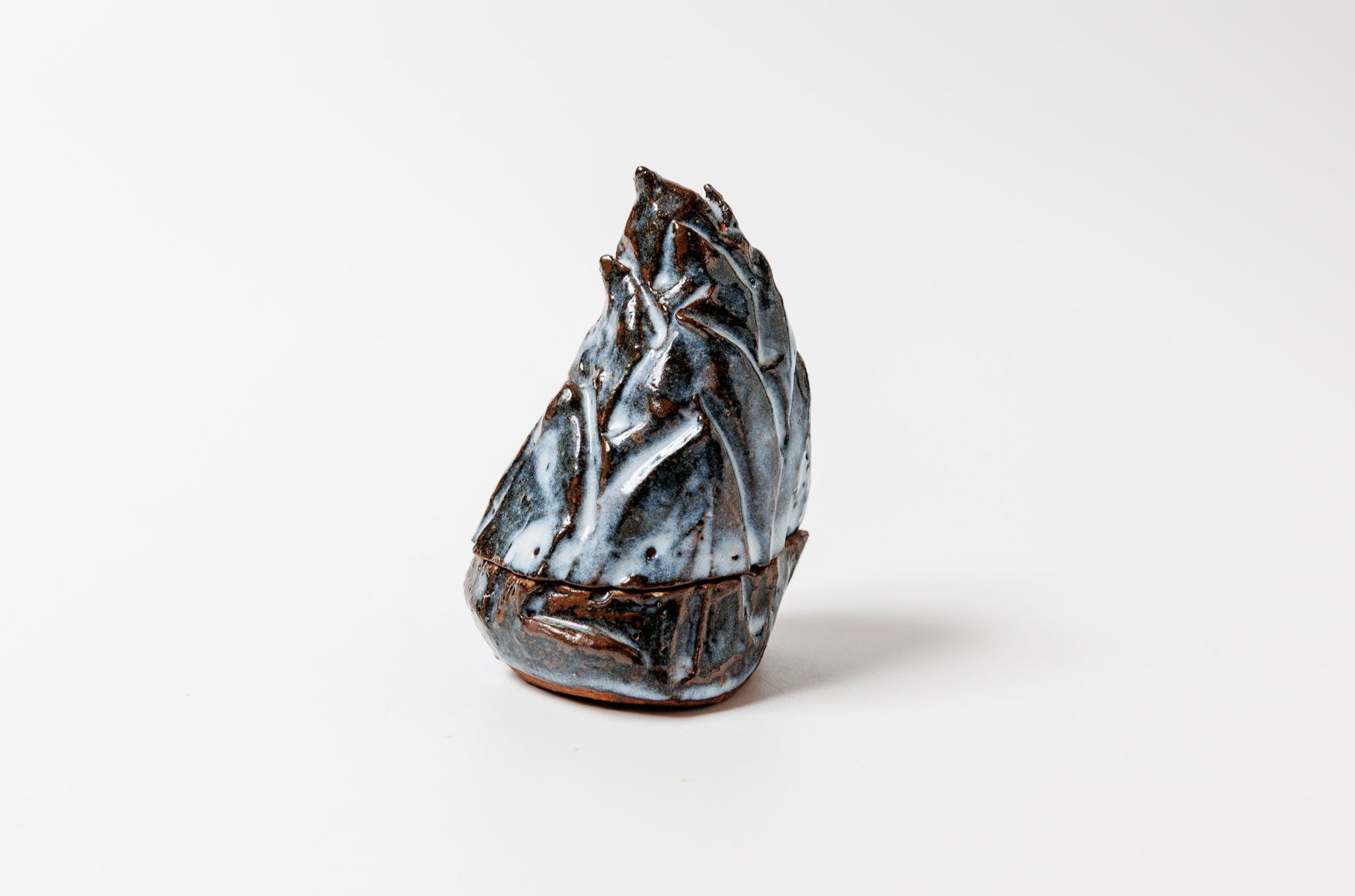 山口留理香品 真葛宮川長造作 模仁清袋香合/Under painting bag-shaped incense