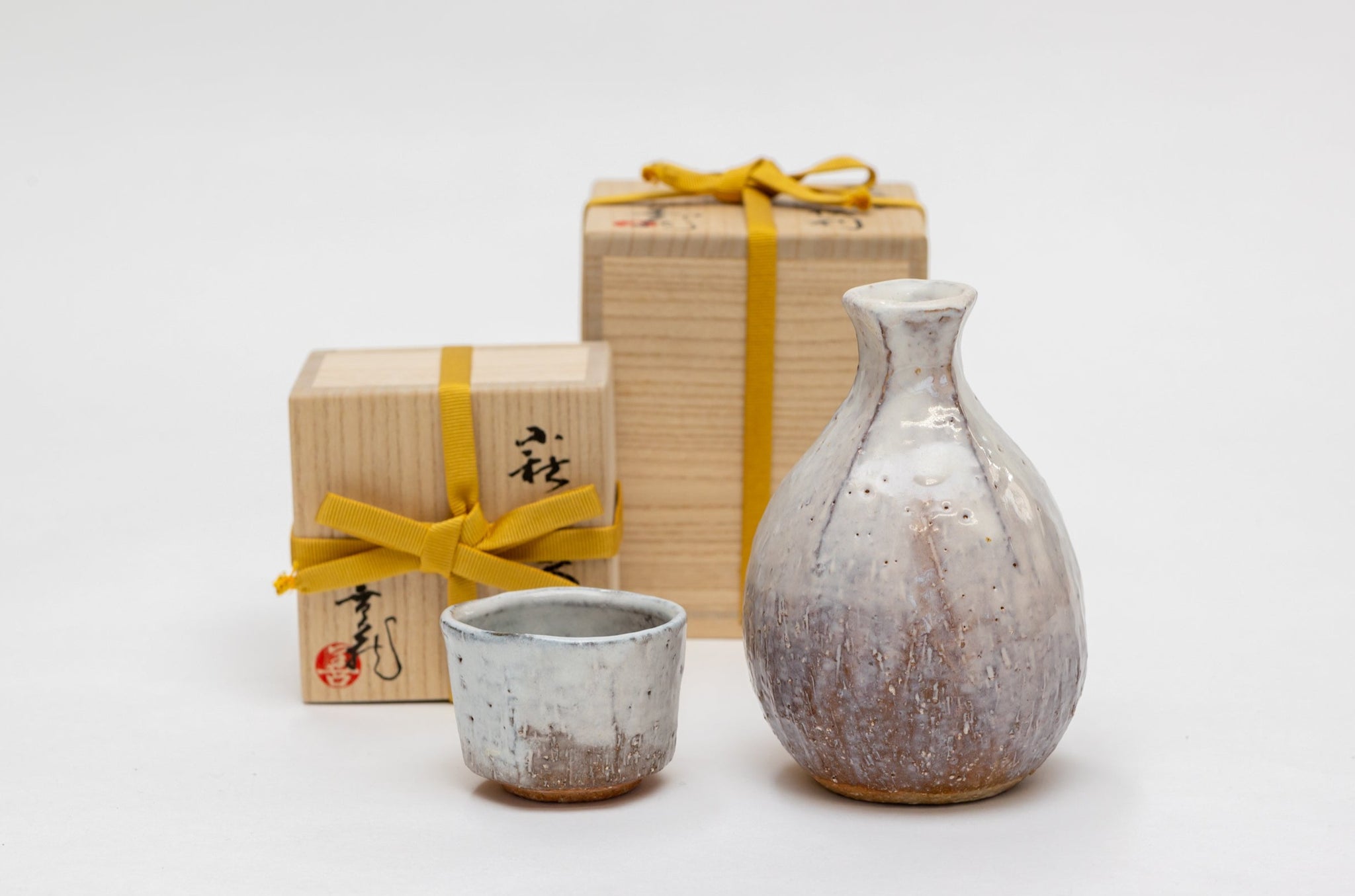 古萩 徳利 萩むらさき徳利（段箱）｜萩焼窯元 萩陶苑 椿秀窯 ギフト